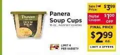 ShopRite Panera Soup Cups offer