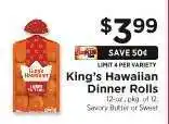 ShopRite King's Hawaiian Dinner Rolls offer