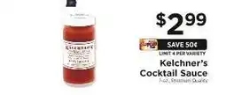 ShopRite Kelchner's Cocktail Sauce offer