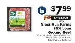ShopRite Grass Run Farms 85% Lean Ground Beef offer