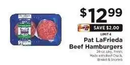 ShopRite Pat LaFrieda Beef Hamburgers offer