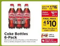 ShopRite Coke Bottles 6-Pack offer
