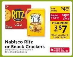 ShopRite Nabisco Ritz or Snack Crackers offer
