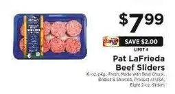 ShopRite Pat LaFrieda Beef Sliders offer
