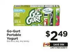 ShopRite GO-GURT Portable Yogurt offer