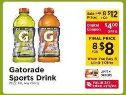 ShopRite Gatorade Sports Drink offer