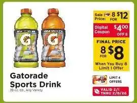 ShopRite Gatorade Sports Drink offer