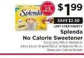 ShopRite Splenda No Calorie Sweetener offer