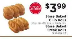 ShopRite Store Baked Rolls offer