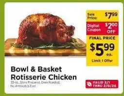 ShopRite Bowl & Basket Rotisserie Chicken offer