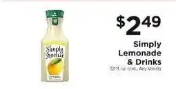 ShopRite Simply Lemonade & Drinks offer