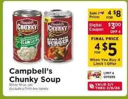 ShopRite Campbell's Chunky Soup offer