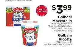 ShopRite Galbani Mozzarella or Ricotta offer