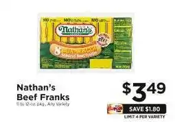 ShopRite Nathan's Beef Franks offer