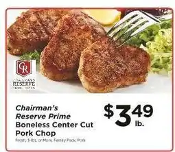 ShopRite Chairman's Reserve Prime Boneless Center Cut Pork Chop offer