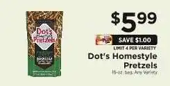 ShopRite Dot's Homestyle Pretzels offer
