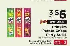 ShopRite Pringles Potato Crisps Party Stack offer