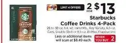 ShopRite Starbucks Coffee Drinks 4-Pack offer