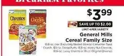 ShopRite General Mills Cereal Family Size offer