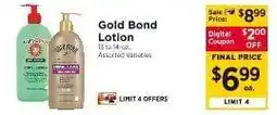ShopRite Gold Bond Lotion offer