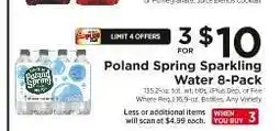 ShopRite Poland Spring Sparkling Water 8-Pack offer