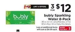 ShopRite bubly Sparkling Water 8-Pack offer
