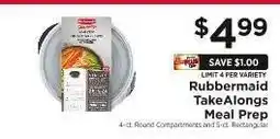 ShopRite Rubbermaid TakeAlongs Meal Prep offer
