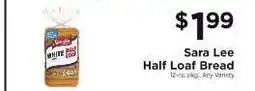 ShopRite Sara Lee Half Loaf Bread offer