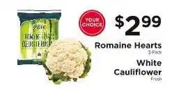 ShopRite Romaine Hearts or White Cauliflower offer