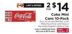 ShopRite Coke Mini Cans 10-Pack offer