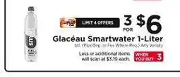 ShopRite Glacéau Smartwater 1-Liter offer
