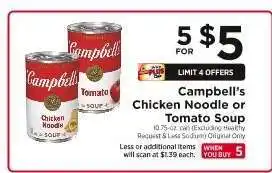 ShopRite Campbell's Chicken Noodle or Tomato Soup offer