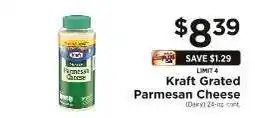 ShopRite Kraft Grated Parmesan Cheese offer