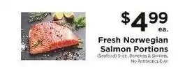 ShopRite Fresh Norwegian Salmon Portions offer