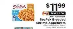 ShopRite SeaPak Breaded Shrimp Appetizers offer