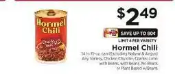 ShopRite Hormel Chili offer
