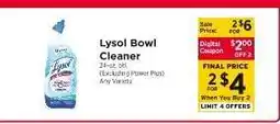 ShopRite Lysol Bowl Cleaner offer