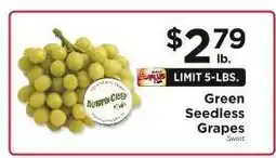 ShopRite Green Seedless Grapes offer