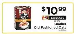 ShopRite Quaker Old Fashioned Oats offer