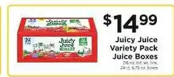 ShopRite Juicy Juice Variety Pack Juice Boxes offer