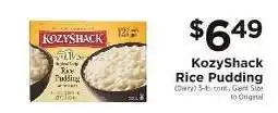 ShopRite KozyShack Rice Pudding offer