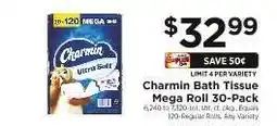 ShopRite Charmin Bath Tissue Mega Roll 30-Pack offer