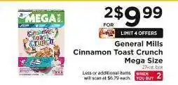 ShopRite General Mills Cinnamon Toast Crunch Mega Size offer