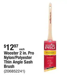 The Home Depot Wooster 2 in. Pro Nylon/Polyester Thin Angle Sash Brush offer