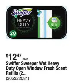 The Home Depot Swiffer Sweeper Wet Heavy Duty Open Window Fresh Scent Refills (20-Count) offer