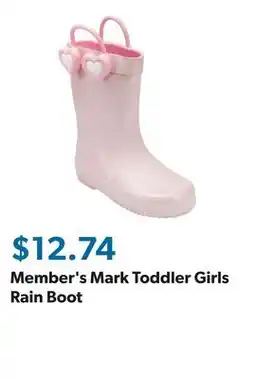 Sam's Club Member's Mark Toddler Girls Rain Boot offer
