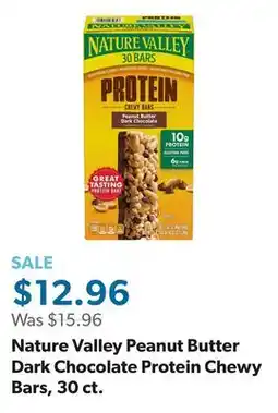 Sam's Club Nature Valley Peanut Butter Dark Chocolate Protein Chewy Bars, 30 ct offer