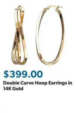 Sam's Club Double Curve Hoop Earrings in 14K Gold offer