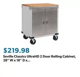 Sam's Club Seville Classics UltraHD 2 Door Rolling Cabinet, 28 W x 18 D x 34.5 H offer