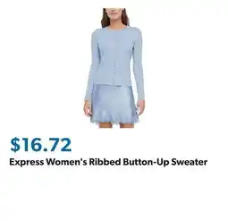 Sam's Club Express Women's Ribbed Button-Up Sweater offer